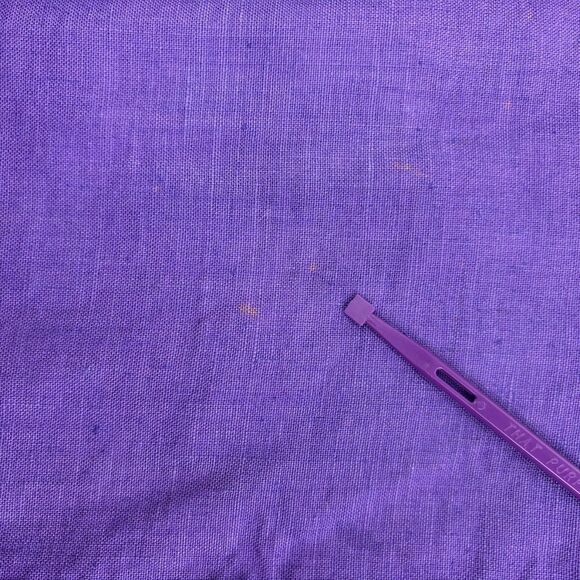 VTG Helene D Collection Linen Colorblock SS Jacket Jeweled Buttons FLAWS 14 - Picture 12 of 16